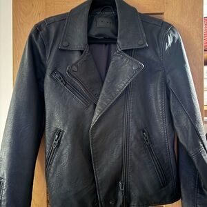 Women’s Black Vegan Leather Jacket from Anthropology